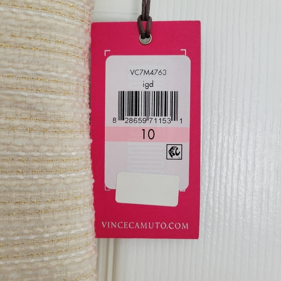🤍 Vince Camuto Tweed Ivory Dress Sizes 10 & 12 NWT - Picture 7 of 8